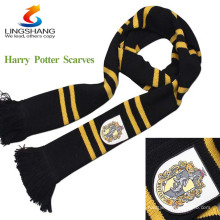 New unisex moda estilo Harry Potter Magic House Knitting Stripe Scarf Cosplay